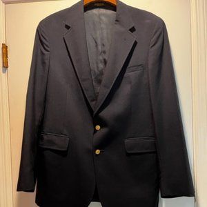100% wool Evan-Picone men sports jacket Navy blue size 41 Long